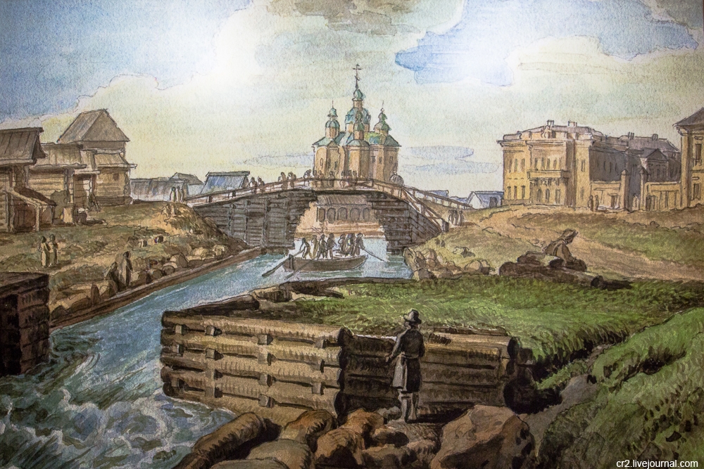 Вышний Волочёк с гравюры художника Иванова. 1780-е гг.